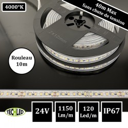 BANDE LED 24V SMD2835 120LEDs/m CC_Strip 9.6W/m 4000°K IP67 10m