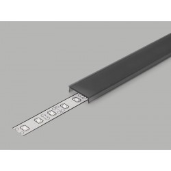 Diffuseur Profilé LED Clip Type C3 - Noir - 2000mm