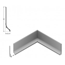 Terminaison Profile LED Plinthe_Base Silver