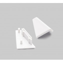Terminaison Profilé LED Angle 30/60-10 Blanc(x2)