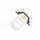 Profile LED Angle 45° Alu Blanc 1000mm