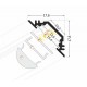 Profile LED Angle 45° Alu Anodise 2000mm