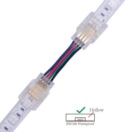 Connecteur CLIPO Câble Liaison 150mm Bande-Bande 10/12mm 4 Pins IP67